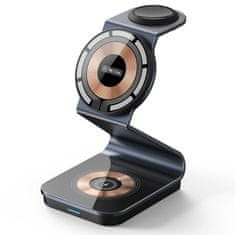 TKG Telefon töltő: Duzzona W15 - 3in1 vezeték nélküli (Wireless) töltőpad - Apple telefon, headset és okosóra