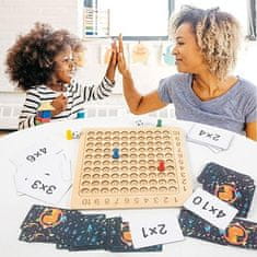 Shopdbest Matematikai játéktábla - kiváló szórakozás és készségfejlesztés - környezetbarát fa játék a kisgyermekeknek
