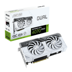 ASUS Dual GeForce RTX 4070 SUPER 12GB - OC Edition - graphics card - GeForce RTX 4070 Super - 12 GB - white (90YV0K84-M0NA00)