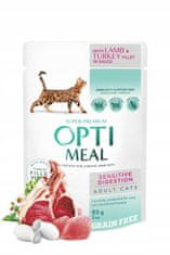 OptiMeal  Beige nedves eledel Sensitive bárányhús, pulyka mártással 12x85 g