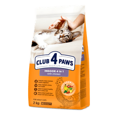 Club4Paws Premium INDOOR száraz macskatáp csirkével 2 kg