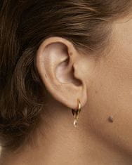 PDPAOLA Aranyozott karika fülbevalók medálokkal Peach Lily Gold AR01-B93-U