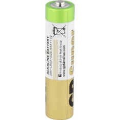 GP Batteries Mikroelem AAA, alkáli mangán, 1,5V, 24 db, GP Super LR03, AAA, LR3, AM4M8A, AM4, S (03024AB24)