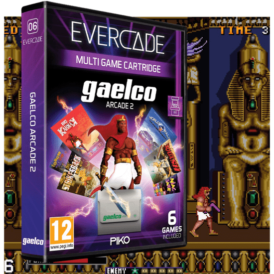 Blaze Evercade A6, Gaelco (Piko) Arcade 2, 6in1, Retro, Multi Game, Játékszoftver csomag
