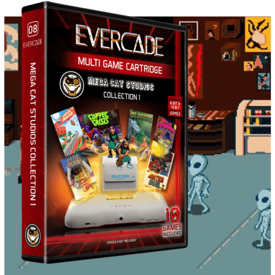 Blaze Evercade #08, Mega Cat Studios Collection 1, 10in1, Retro, Multi Game, Játékszoftver csomag