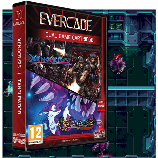Blaze Evercade #11, Xeno Crisis and Tanglewood, 2in1, Retro, Multi Game, Játékszoftver csomag