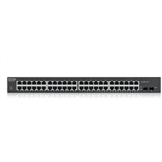Zyxel GS1900-48HPv2 Vezérelt L2 Gigabit Ethernet (10/100/1000) Ethernet-áramellátás (PoE) támogatása Fekete (GS190048HPV2-EU0101F)