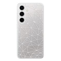iSaprio Abstract Triangles 03 - white szilikon tok Samsung Galaxy S24