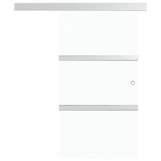 Vidaxl ezüst ESG üveg és alumínium tolóajtó puha ütközőkkel 90x205 cm (288056)