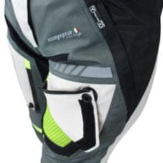 Cappa Racing Kalhoty moto pánské FIORANO textilní šedé / bílé L