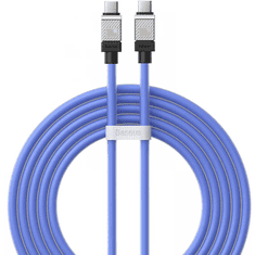 BASEUS USB Type-C töltő- és adatkábel, USB Type-C, 200 cm, 100W, törésgátlóval, gyorstöltés, PD, Coolplay, CAKW000303, kék (G146348)