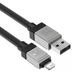 BASEUS USB töltő- és adatkábel, Lightning, 100 cm, 2400 mA, törésgátlóval, gyorstöltés, Coolplay, CAKW000401, fekete (RS141932)