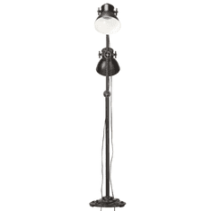 Vidaxl öntött vas állólámpa 2 db fekete lámpaernyővel E27 (320585)