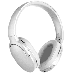 BASEUS Bluetooth sztereó fejhallgató, v5.0, mikrofon, 3.5mm, funkció gomb, hangerő szabályzó, zajszűrővel, összecsukható, teleszkópos fejpánt, Encok D02 Pro, fehér (RS125762)