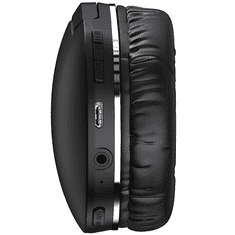 Bluetooth sztereó fejhallgató, v5.0, mikrofon, 3.5mm, funkció gomb, hangerő szabályzó, zajszűrővel, összecsukható, teleszkópos fejpánt, Baseus Encok D02 Pro, fekete