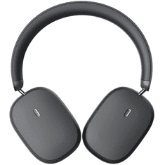BASEUS Bluetooth sztereó fejhallgató, v5.2, mikrofon, funkció gomb, hangerő szabályzó, zajszűrővel, teleszkópos fejpánt, Bowie H1, szürke (130878)