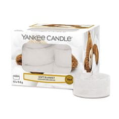 Yankee Candle Svíčky čajové , Jemná přikrývka, 12 ks, 1725572E
