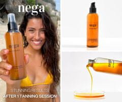 Nega Cosmetics Forradalmian új, vegán, organikus barnulásgyorsító folyadék, a gyors és természetes bronz bőrért, csíkmentes, 100%-ban természetes, környezetbarát emulzió, 150 ml, Tan Revolution