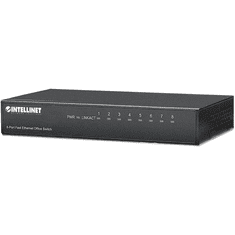 Intellinet 8-Port Fast Ethernet Office Switch Fast Ethernet (10/100) Fekete (523318)