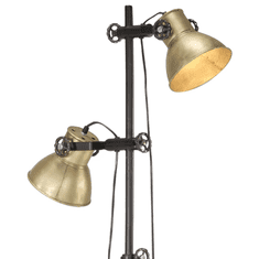 Vidaxl öntött vas állólámpa 2 db sárgaréz lámpaernyővel E27 (320584)