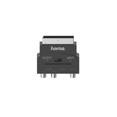 Hama 00205268 video átalakító kábel S-VHS 3 x RCA + SCART (21-pin) Fekete (205268)