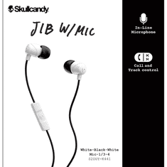 Skullcandy JIB mikrofonos fülhallgató fehér-fekete (S2DUYK-441) (S2DUYK-441)