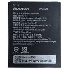 Lenovo BL243 (A7000) kompatibilis akkumulátor OEM csomagolás nélkül (BL243)