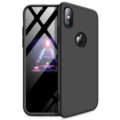 GKK Apple iPhone XS Max hátlap - 360 Full Protection 3in1 - Logo - fekete (GK0273)
