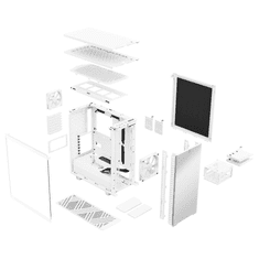 Fractal Design Define 7 Compact White TG Clear Tint táp nélküli ablakos ház fehér (FD-C-DEF7C-04) (FD-C-DEF7C-04)