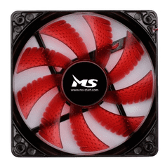 MS Ventilátor, Freeze L120, 12 cm, fekete - piros (MSC30009)
