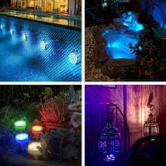 HOME & MARKER® Vízálló lámpa, LED lámpa fürdőbe, vázába, beltéri lámpa LED világítással (4 darab) | AQUASHEIN