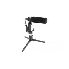 DELOCK Vlog Shotgun Mikro Set für Smartphones + DSLR Kameras