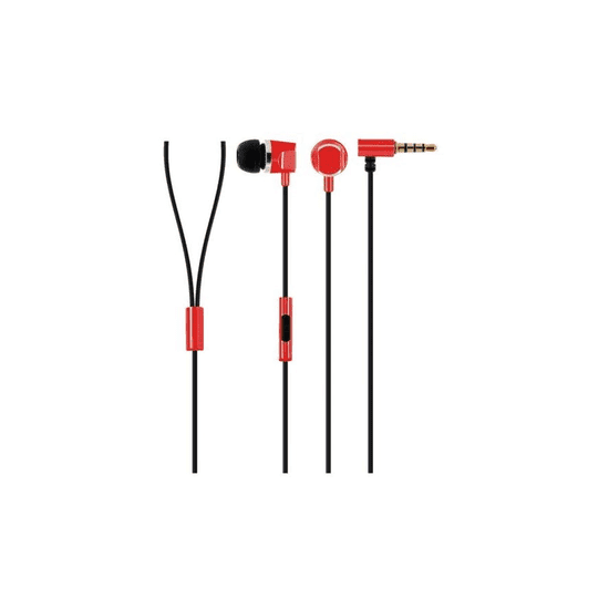 Schwaiger Headset In-Ear "eckig", Metall, Rot (KH410R531)