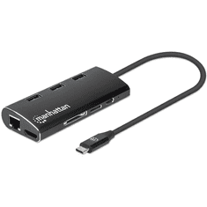 Manhattan USB -C 3.2 Gen 1-Adapter,HDMI,USB,USB-C-PD,RJ45,SD (152440)
