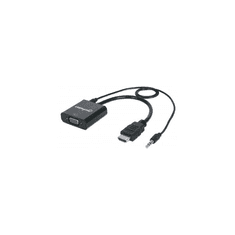 Manhattan Konverter HDMI -> VGA St/Bu mit Audio Blister (151450)