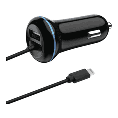 GO! USB-Kfz-Ladegerät DUO Lightning + 1x USB 1,4m schwarz (797169)