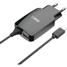 GO! USB-Netz-Ladegerät DUO USB Type-C 3.1, 1x USB 2400mA sw (797167)