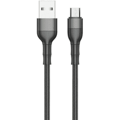 GO! USB Lade-/Datenkabel USB-A - Micro-USB 1m Nylon schwarz (797303)