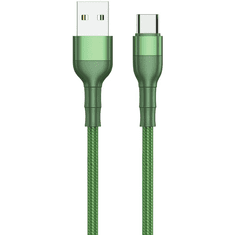 GO! USB Lade-/Datenkabel USB-A - Type C Nylon 1m grün (797309)