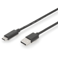 Digitus Anschlusskabel USB TypC -> A St/St 3.0m schwarz (AK-300148-030-S)