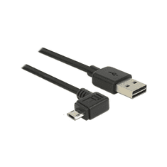 DELOCK USB Kabel A -> micro B St/St 1.00m 90°gew. sw (83846)