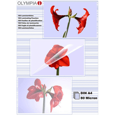 Olympia Laminierfolien DIN A4, 100 Stück 80 mic (9166)