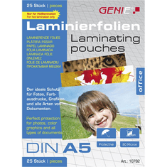 Genie Laminiertaschen 25 A5 - Folien (10782)