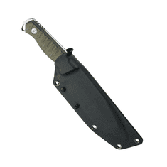 Fox Knives FOX kések BF-757 OD BLACK GOLEM kempingkés 14 cm, Stonewash, zöld, G10
