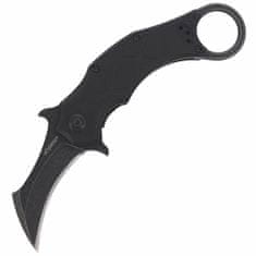 Fox Knives FOX kések FE-016 EDGE THE CLAW 2 zsebes taktikai kés - karambit 6,9 cm, Stonewash, fekete, G10