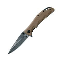Fox Knives FOX kések FE-025 EDGE MANDATORY FUN zsebkés 9,3 cm, Stonewash, barna, Micarta