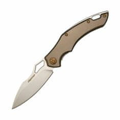 Fox Knives FOX kések FE-031 EDGE SPARROW BROWN zsebkés 8 cm, barna, alumínium