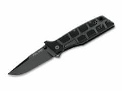 Fox Knives FOX kések FX-117 T NERO NIGHTHAW zsebes taktikai kés 9,5 cm, teljesen fekete, G10