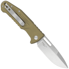 Fox Knives FOX kések FX-503SP OD ÚJ SMARTY zsebkés 8 cm, Stonewash, zöld, alumínium, nylon hüvely