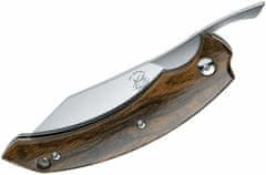 Fox Knives FOX kések FX-518 ZW SLIM DRAGOTAC "PIEMONTES" zsebkés 8 cm, Ziricote fa, bőr tok